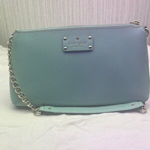 Kate Spade Aqua Leather Chain Wesslley Bag